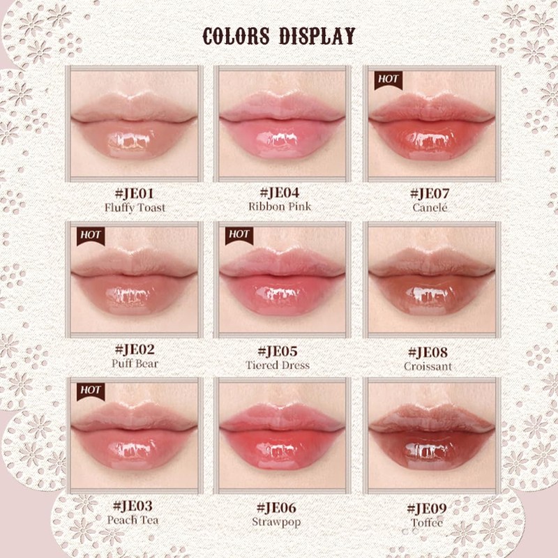 Flower Nose Sweet Bear Collection Coated Lip Jelly (JE04 Ribbon