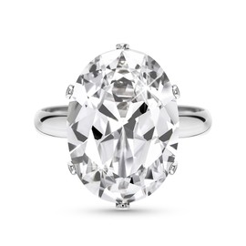 Linawe Silver Promise Cubic Zirconia Imitation Diamond Moissanite Rings for Women, Love Adjustable Solitaire Ring, Faux Gemstone Wedding Engagement Dupes Costume Jewellery