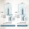 Closet Sliding Door Hardware Wardrobe Door Roller Kit, 4pcs Closet