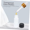 PACKOVE 12pcs Transparent Glass Bottles Small Vials for Travel Lightweight