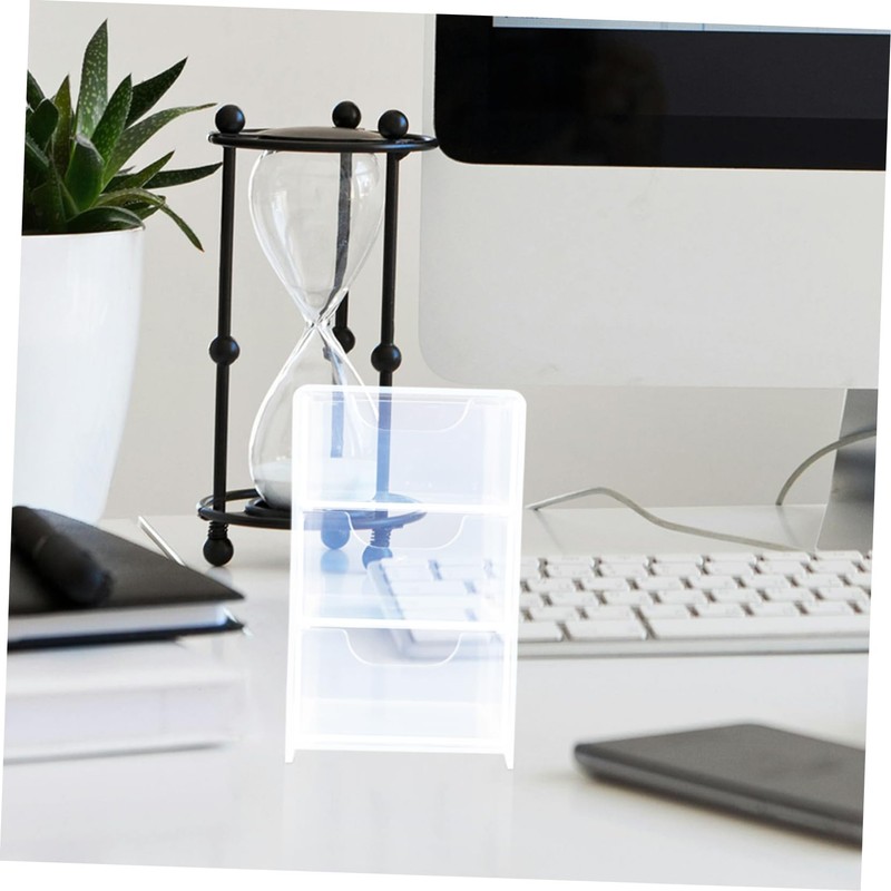 GLEAVI Multi Functional Acrylic Drawer Organizer Compartment Desk Storage Box