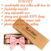 Pettsie Dog Collar Bow Tie & Owner Friendship Bracelet, Adjustable