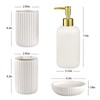 Bathroom Accessories Set, 4 Pcs White Bathroom Accessory Set, Soap