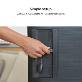 Google Chromecast - Streaming Device with HDMI Cable - Stream Shows, Music, Photos, and Sports from Your Phone to Your TV, Black (Renewed)