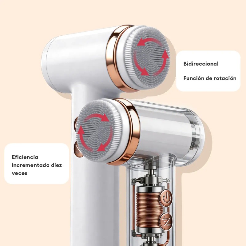 Cepillo Facial Eléctrico Limpiador Exfoliante Inalámbrico