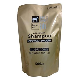 Kumano Oil and Fat Horse Oil Shampoo Refill, 19.7 fl oz (500 ml)