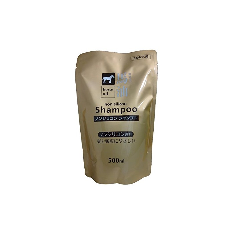 Kumano Oil and Fat Horse Oil Shampoo Refill, 19.7 fl