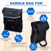AlveyTech Water-Resistant Saddle Bag (Large, Black) - For Mobility Scooters,