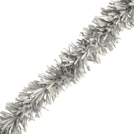 Anderson's Gray Vinyl Twist Garland - 4" x 25' roll, Parade Float Decorations for Trailer Or Golf Cart, Christmas Garland Décor for Home and Party