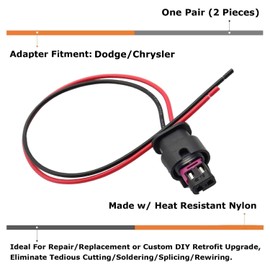 iJDMTOY Pair OEM-Spec Side Marker Light Assembly Power Cord Pigtail Connector Harness w/ 5-Inch Wiring Compatible with Dodge Charger Chrysler 300