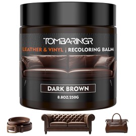 TOMBARINGR Leather Recoloring Balm Leather Repair Kit for Furniture Leather Dye for Furniture Car Seats Shoes Repair Leather Dye for Scratched and Faded Leather - Dark Brown