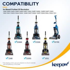 KEEPOW Replacement Carpet Cleaner Part Nozzle Cleaning Tool Compatible with Bissell ProHeat 2X Revolution Parts Series Models 1548, 1550, 1551, 15482, 15483, Parts# 1606433/160-6433, 2 Pack