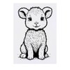 Large 'Baby Lamb' Temporary Tattoo (TO00074459)