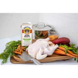 Brutus Bone Broth for Dogs & Cats 192 Oz | All Natural | Made in USA | Glucosamine & Chondroitin for Healthy Joints | Human Grade Ingredients | Hydrating Dog Food Topper & Gravy (Chicken 6-Pack)