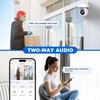 2025 PHANSATIM Security Cameras Outdoor, 1080P 355° View Outdoor Camera,