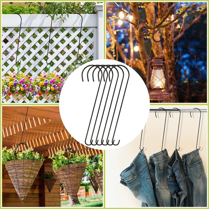 8 Pack 24 Inch Large Tree Branch Hooks Long S