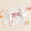 MAHUAOYIXI Baby Girl First Birthday Sweater Casual Long Sleeve Crew