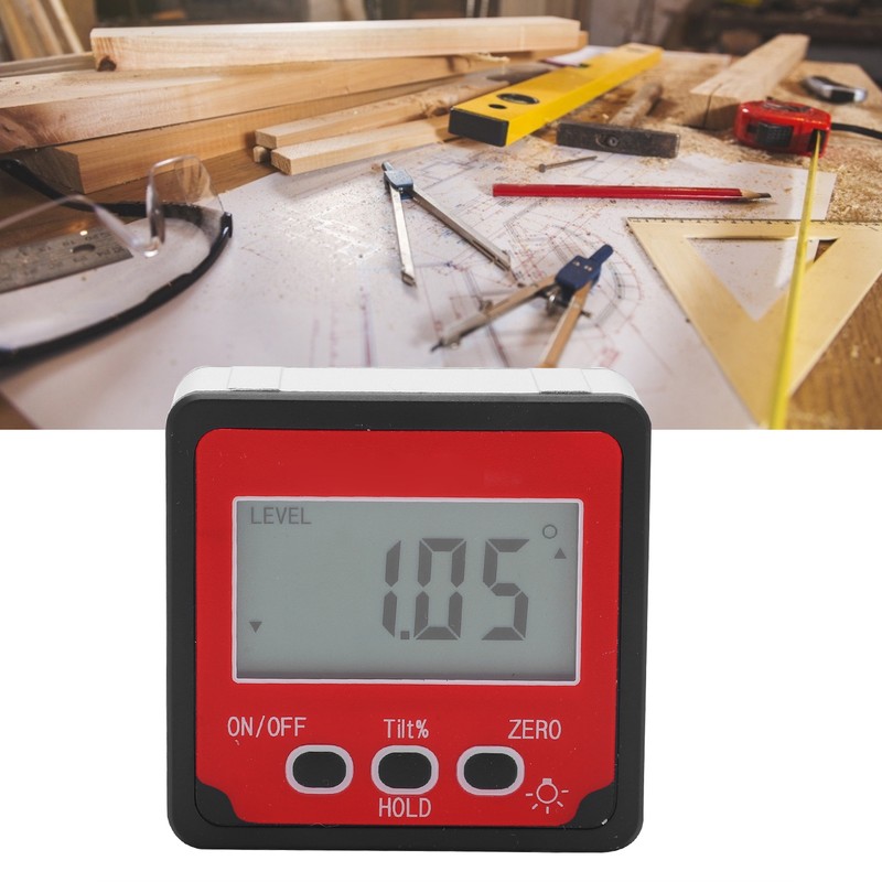 Magnetic Digital Level Angle Meter Gauge Digital Inclinometer Angle Finder