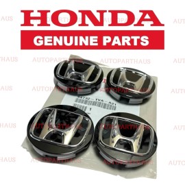 Honda 18 - 25 HONDA ACCORD SPORT WHEEL CENTER CAP BLACK/CHROME SET OF 4  OEM NEW