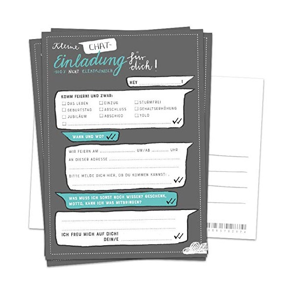 50 Invitation Cards – Small Chat Invitation for You –
