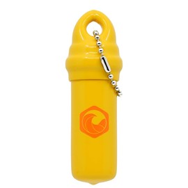 Seahive Floating Keychain (1 pack) with Waterproof Safety Container - Boat Key Float - Pontoon, Fishing, Kayak, Dry Bag Accessories key chain holder (Yellow)