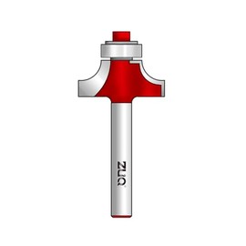 ZUQ 1/4" Radius Round Over Router bit, Precision Carbide Tipped Corner Rounding & Beading Edge Forming Bit, 1/4" Shank (A52044A1-1/4 R)