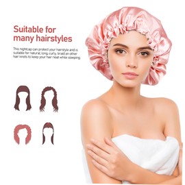 VICASKY 4pcs Adjustable Satin Bonnets for Sleeping Hair Care Hair Wraps for Daily Use Lightweight Comfortable Sleep Caps