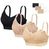 INTLMATE 3 Pack Women's Nursing Bra Seamless Wireless Night Sleep