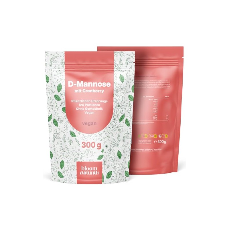 D-Mannose Powder with Cranberry - 300 g High Dose &