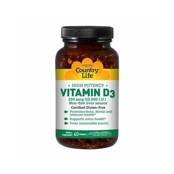 Vitamin D3 200 Softgels 10;000 Iu by Country Life