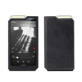 MITER Case for HiBy R4, Handmade Artificial PU Leather Cover for hibyr4 (Black)