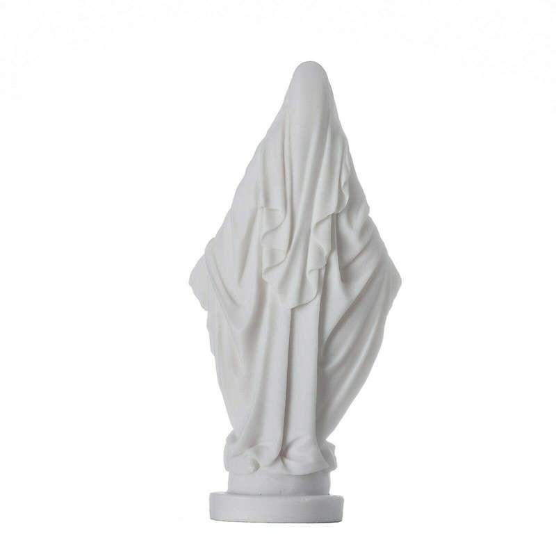 BeautifulGreekStatues Virgin Mary Statue Alabaster 6.8"
