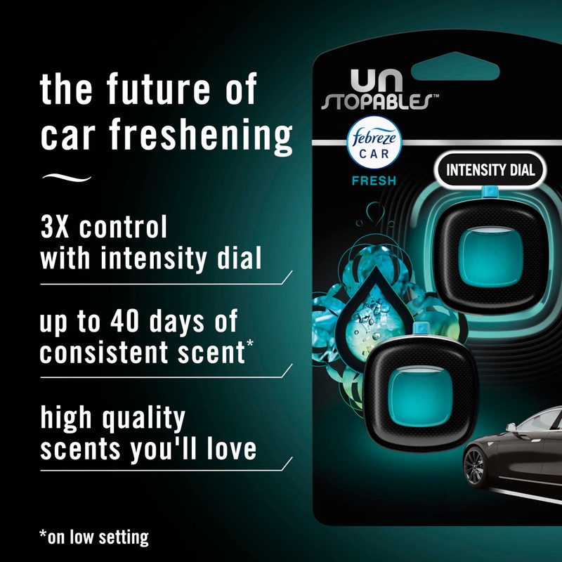 Febreze Car Air Freshener, Odor-Fighting Automotive Vent Clip, Scented Car