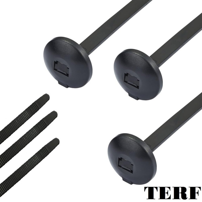 TERF® 20 Pcs Black Chassis Cable Ties 370mm (14.57'') X