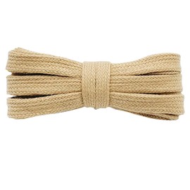 JYLTT SHOELACES Pure Cotton Shoelaces 39.4 inches (100 cm), 47.2 inches (120 cm), 55.1 inches (140 cm), 63.0 inches (160 cm), Length: 0.3 inches (8 mm), Flat Laces, Plain Laces, Stylish, Sneakers, Laces, apricot yellow