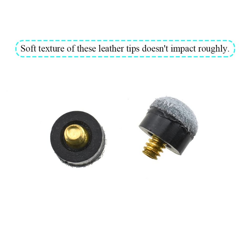 Hao Pro 13mm Diameter Screw-on Pool Cue Tips Easier Control