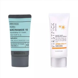 Firstpick cc크림 나이아신아마이드 홍조 커버 피부결 씨씨 크림 + 마일드 선크림 CC Cream Niacinamide Redness Cover Skin Texture CC Cream + Mild Sunscreen