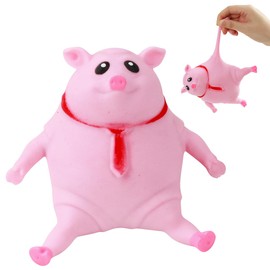 Stress Pig Stress Toy, Anti Stress Pig Pink, Squishy Squeeze Toys, Anti-Stress Toy Squishy Pig, Fidget Toys, Sensory Autism Toy, Splashy Piggy for Children and Adults