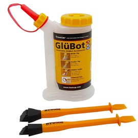 FastCap Glubot 16 oz Bundle Includes One Set of Two Silicone Glue Brushes of 1" and 1/2"