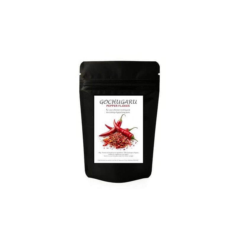 Chilli Wizards Gochugaru Korean Red Chili Pepper Flakes, 80g, Vegan,