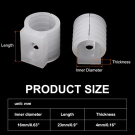 uxcell 20 Pcs Chair Foot U Shaped Floor Glides, 23mm Plastic Chair Leg Caps, Non-Slip Foot Pads for Legs, White