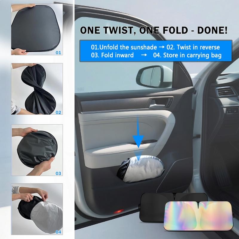Laser Car Windshield Sun Shade | Reflector Sunshade Offers Ultimate