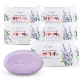 SS [에스에스_62]향이 라벤더 세수 비누 바디비누 150g 5개 Ss_62 Lavender Scented Facial Soap Body Soap 150g 5pcs