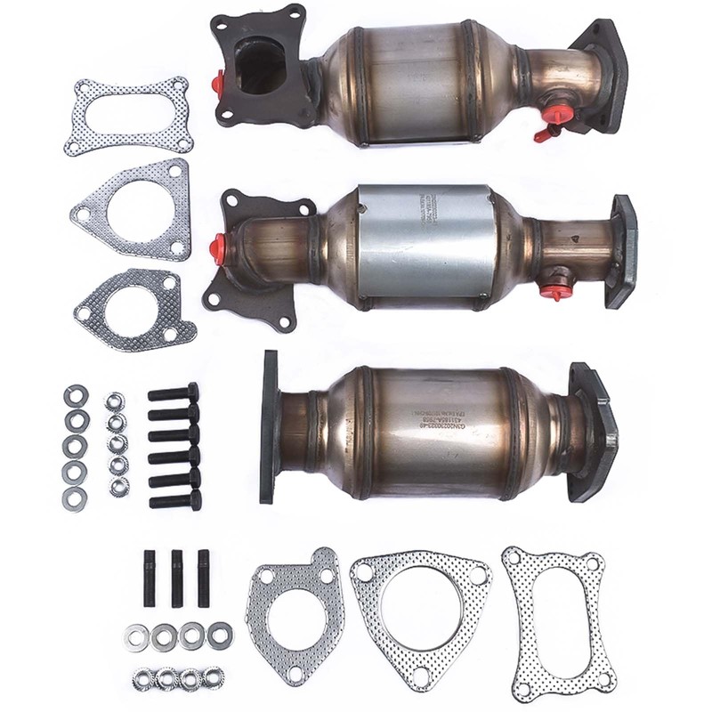 Complete Catalytic Converters (Bank1, 2 and Rear) Replacement for 2009-2015