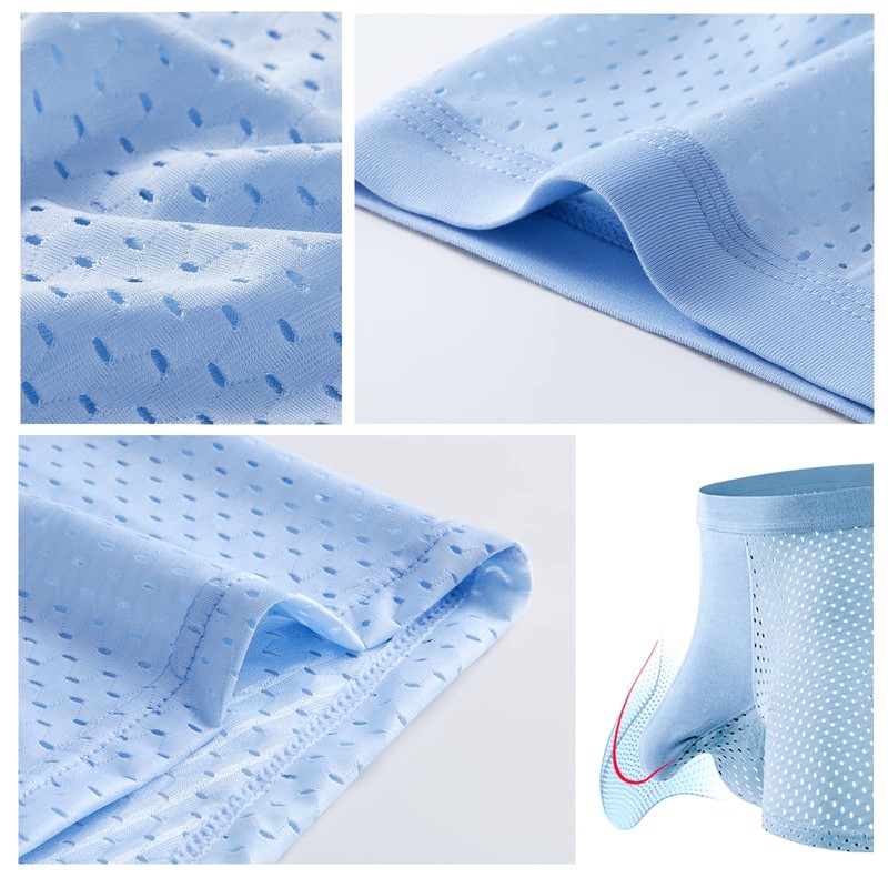 Evankin Men Mesh Ice Silk Underwear with Bulge Pouch Breathable