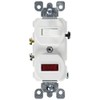 Leviton S02-05226-0WS Decora Traditional Duplex Combination Switch with Neon Pilot