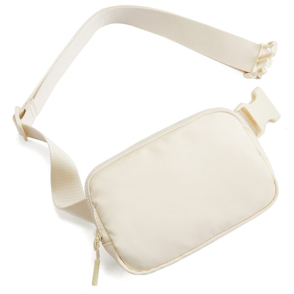 Telena Fanny Packs for Women Men Small Belt Bag Fashionable Crossbody Fanny Pack Waist Bag with Adjustable Strap Beige
