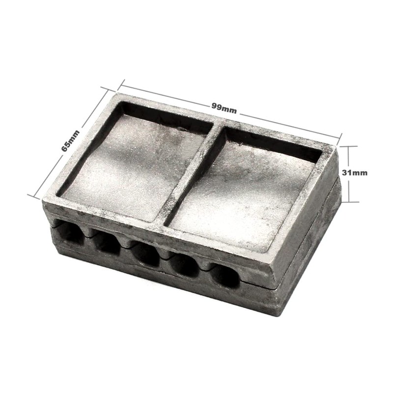 Dimatteo Bank Sinker Molds with 5 Cavities and 1,2.3-Ounce,Without Handle