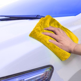 Towelogy® G53 Advanced Microfibre Car Finishing & Polishing Cloth Ultra Soft For Painted Exteriors (1, Yellow)
