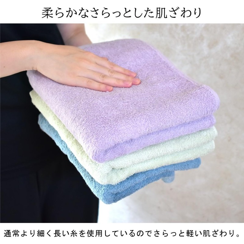 ORI365 Big Face Towel, Imabari Towel, Standard, Non-Fluffing, Thin, Easy